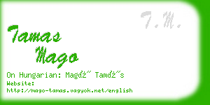 tamas mago business card